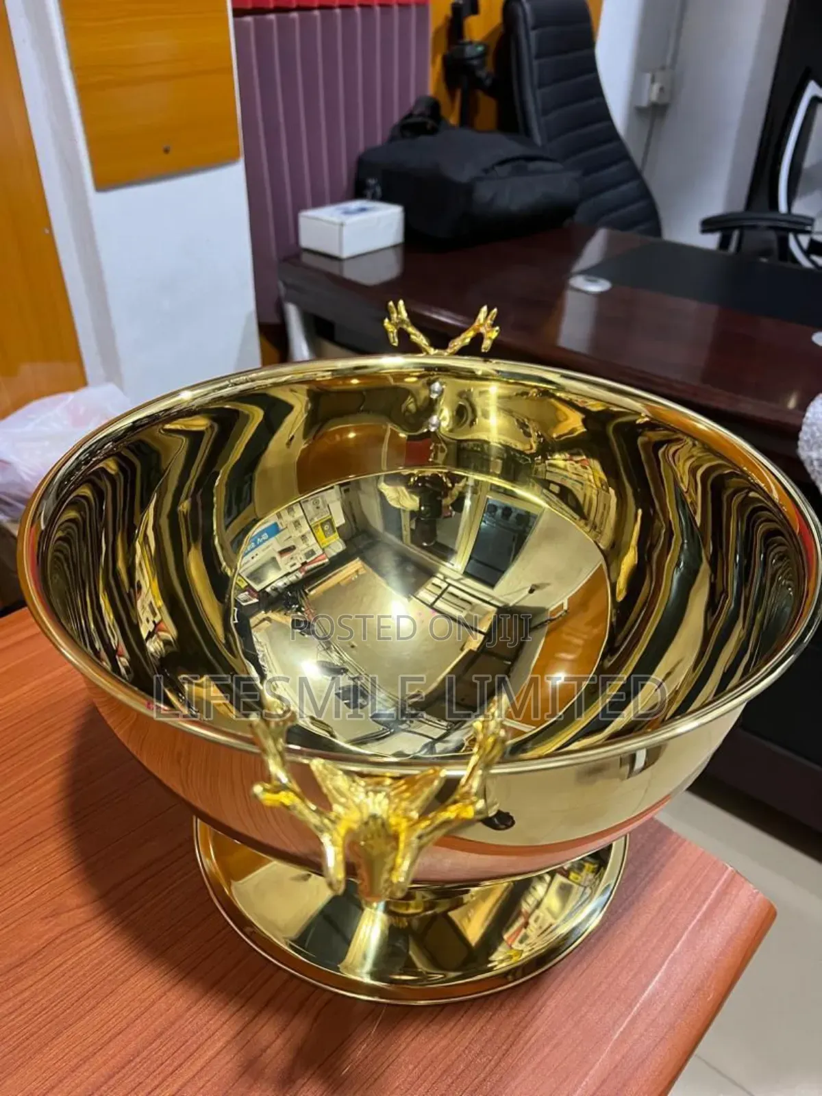 Biggest Champagne Buckets With Horn Handle (Gold)