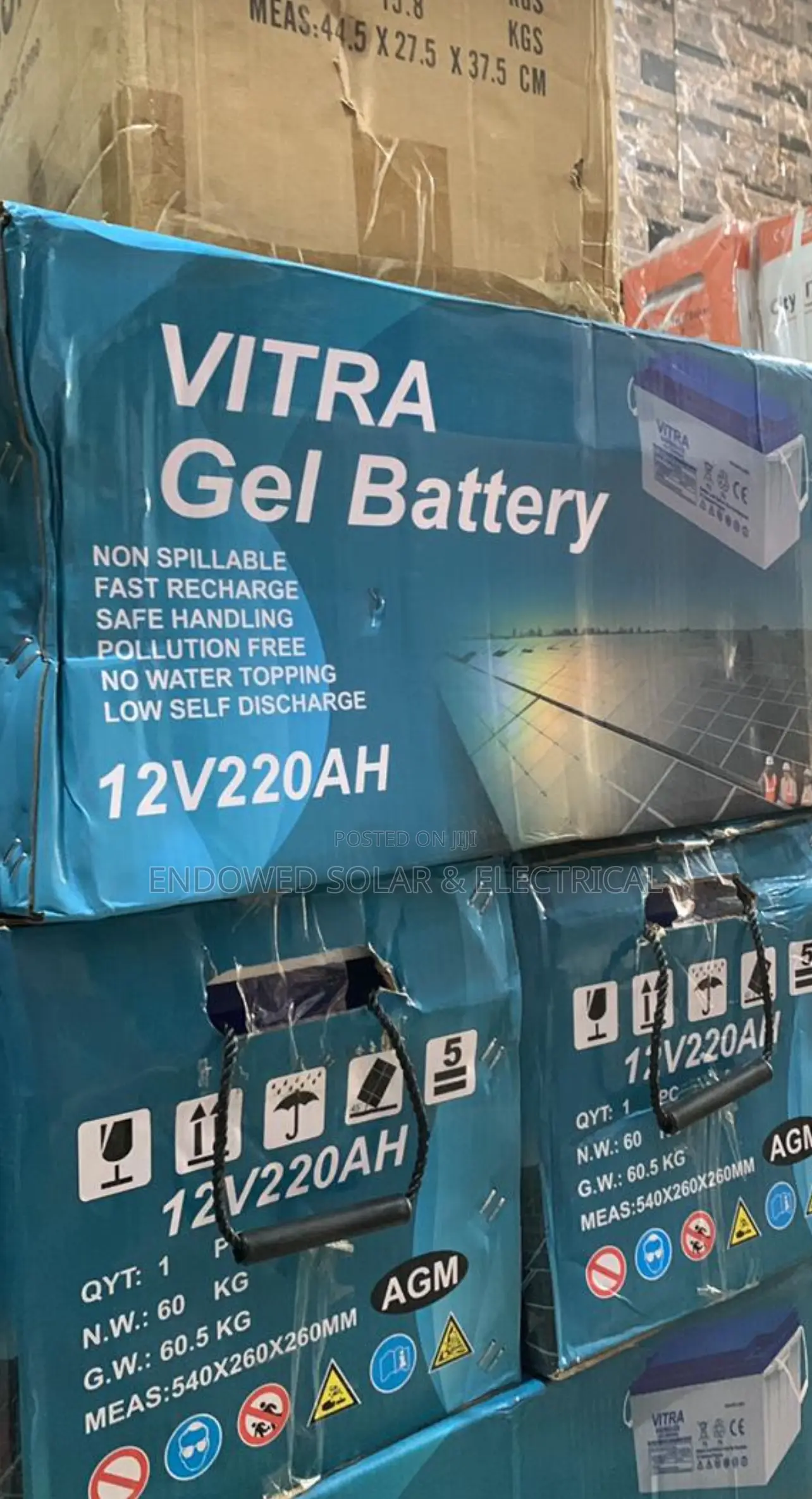 220ah 12v Dry Cell Vitra Batteries Are Available in Stock