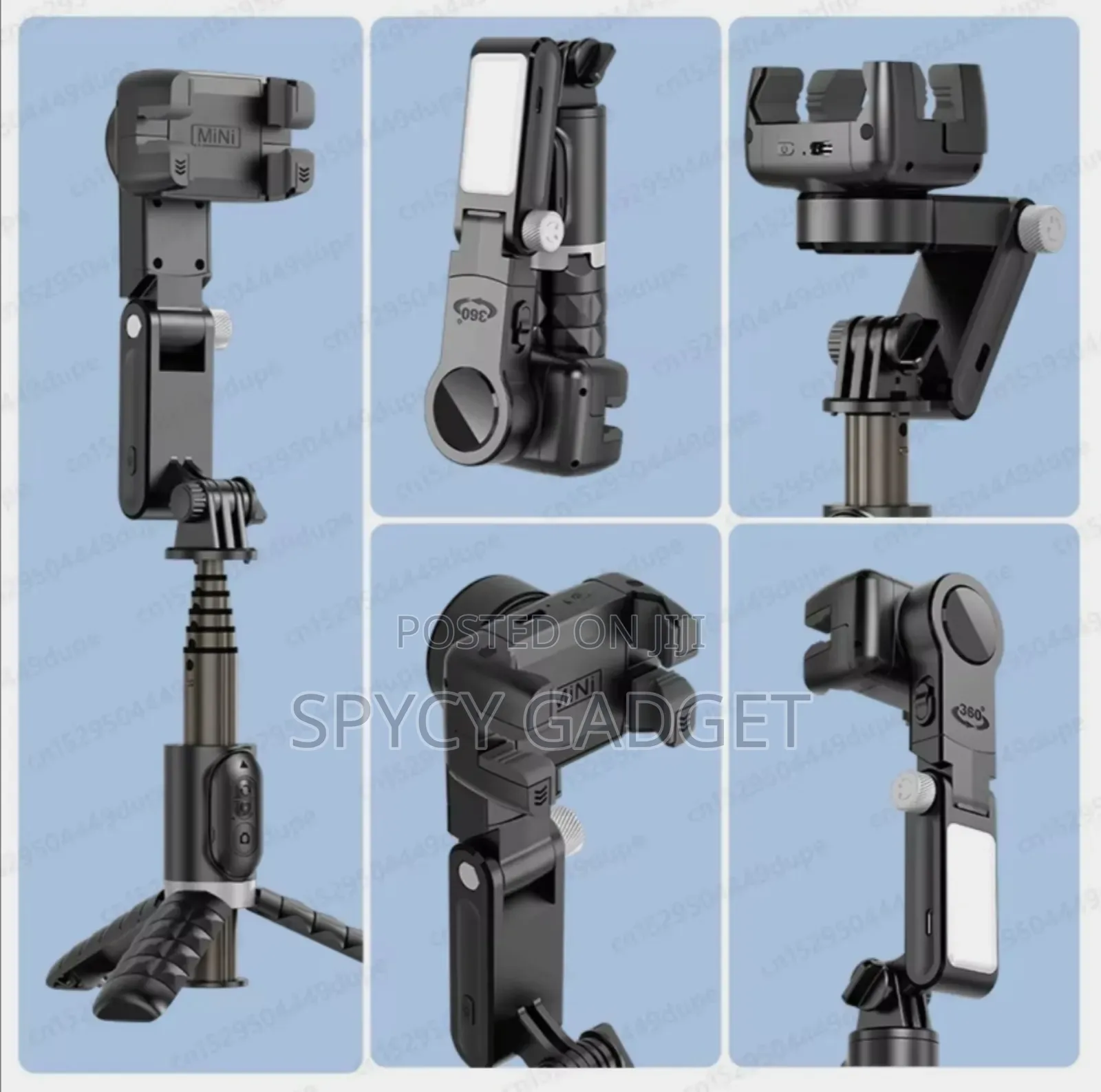 Gimbal Stabilizer Q18 Tripod Smart Tracking 360 Light