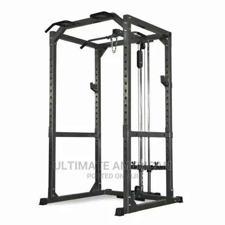 Heavy Duty Power Rack + Lat/Low Row + Dip Handles Reference