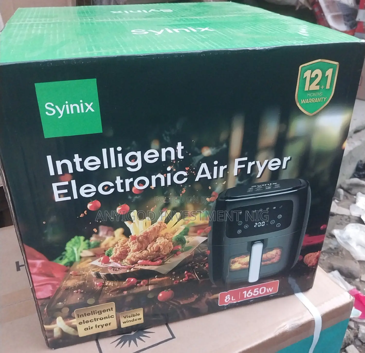 Synix 8l Digital Air Fryer-Healthy Multipurpose