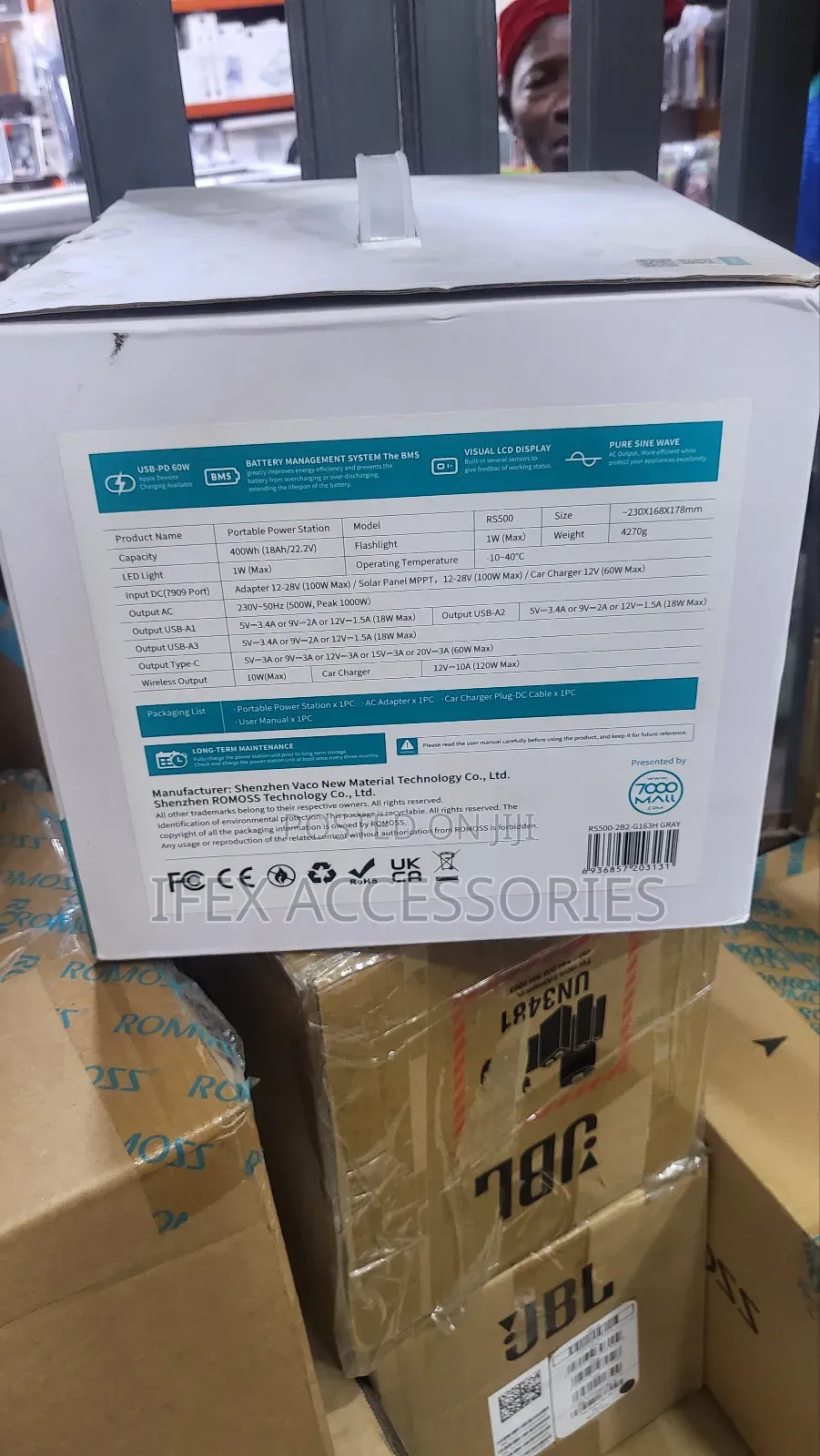 Romoss Portable Power Station-220v 400wh Rs500 500W 108000ma