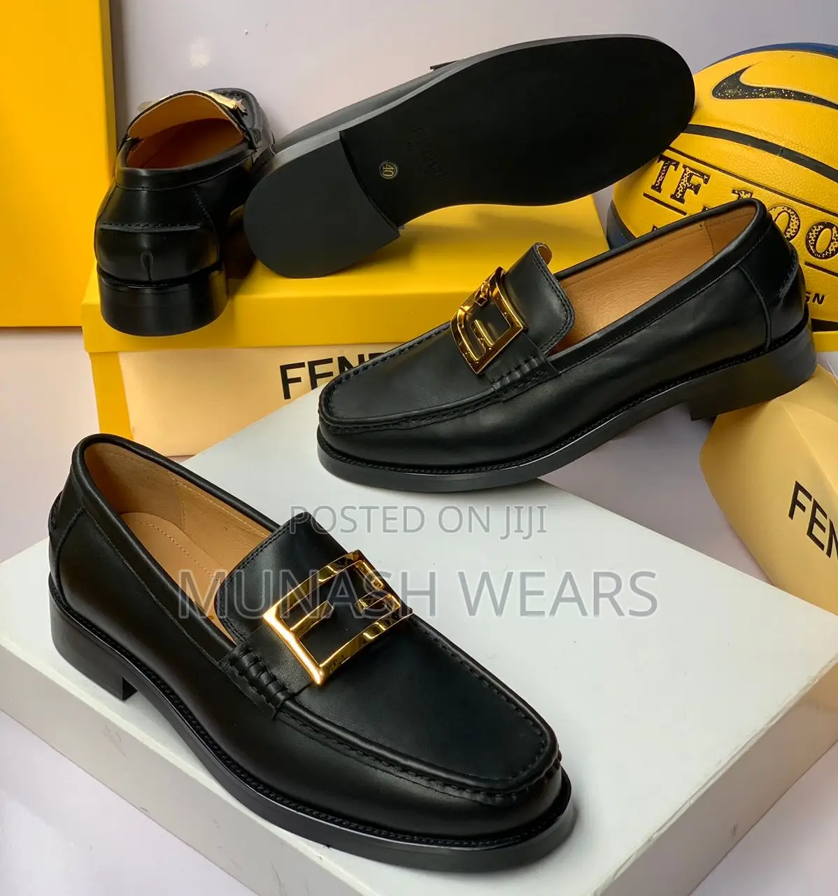 Fendi Leather Royal Loafers for Men