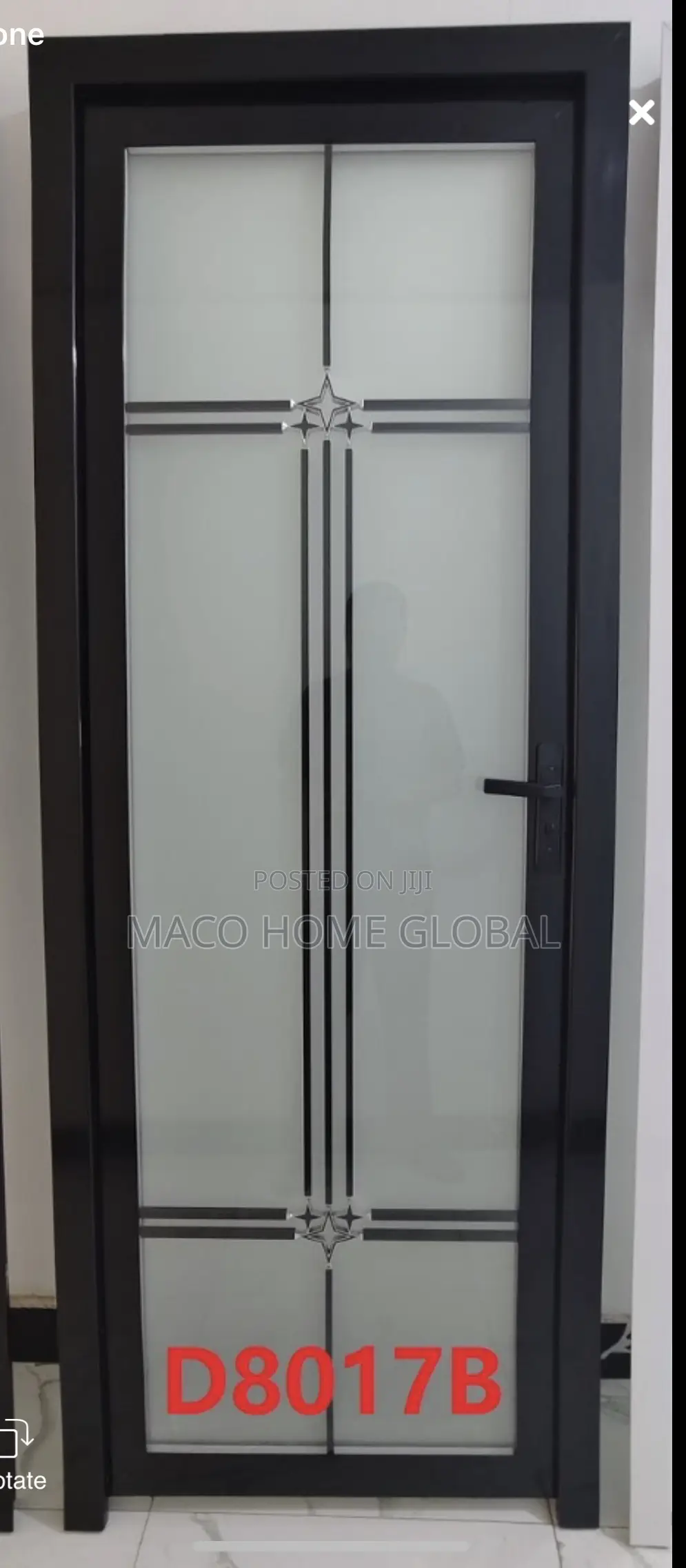 750 Size Toilet Full Glass Door Tampered Glass