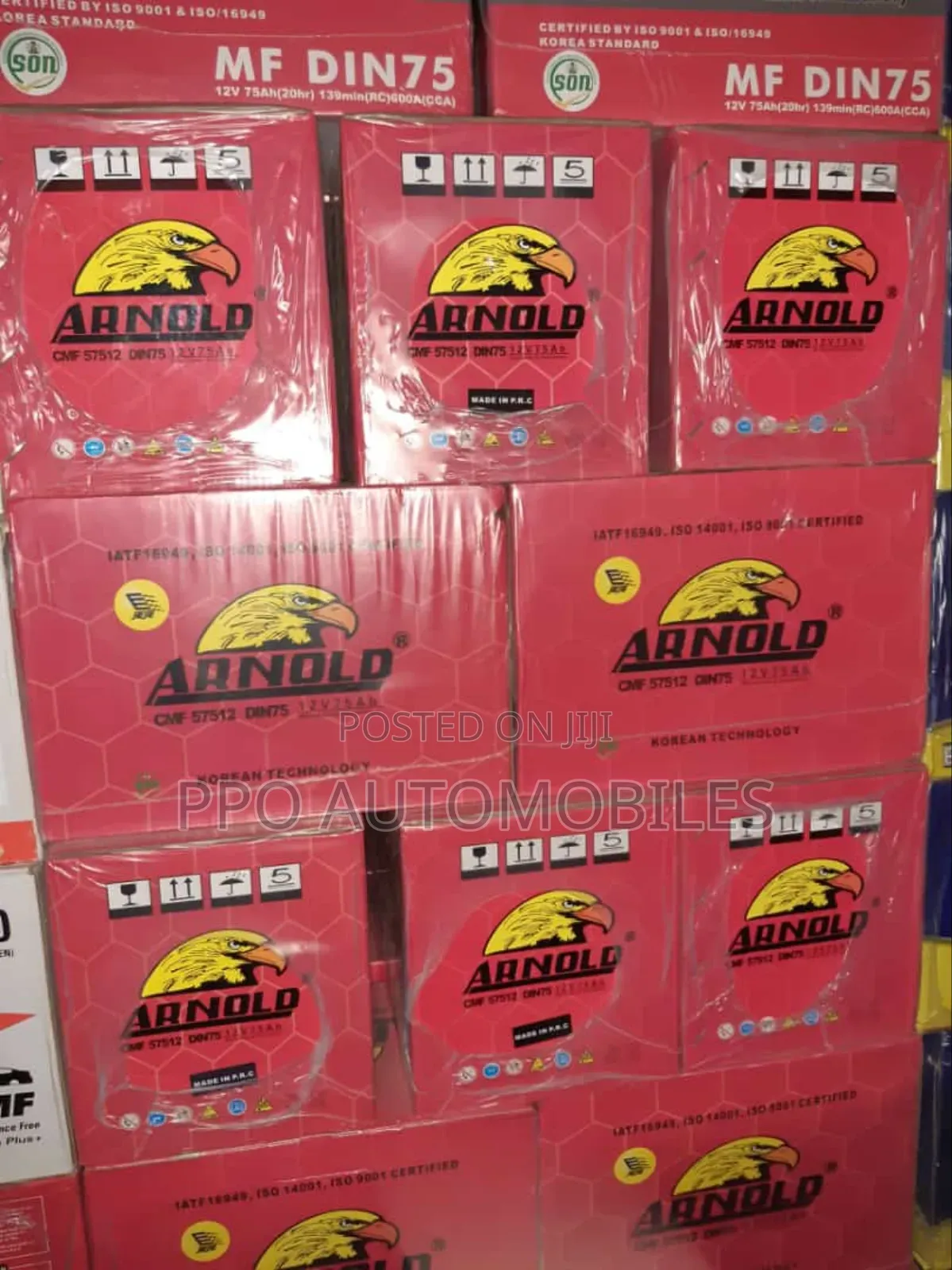 12v 75ah Arnold Original Maintainance Free Battery