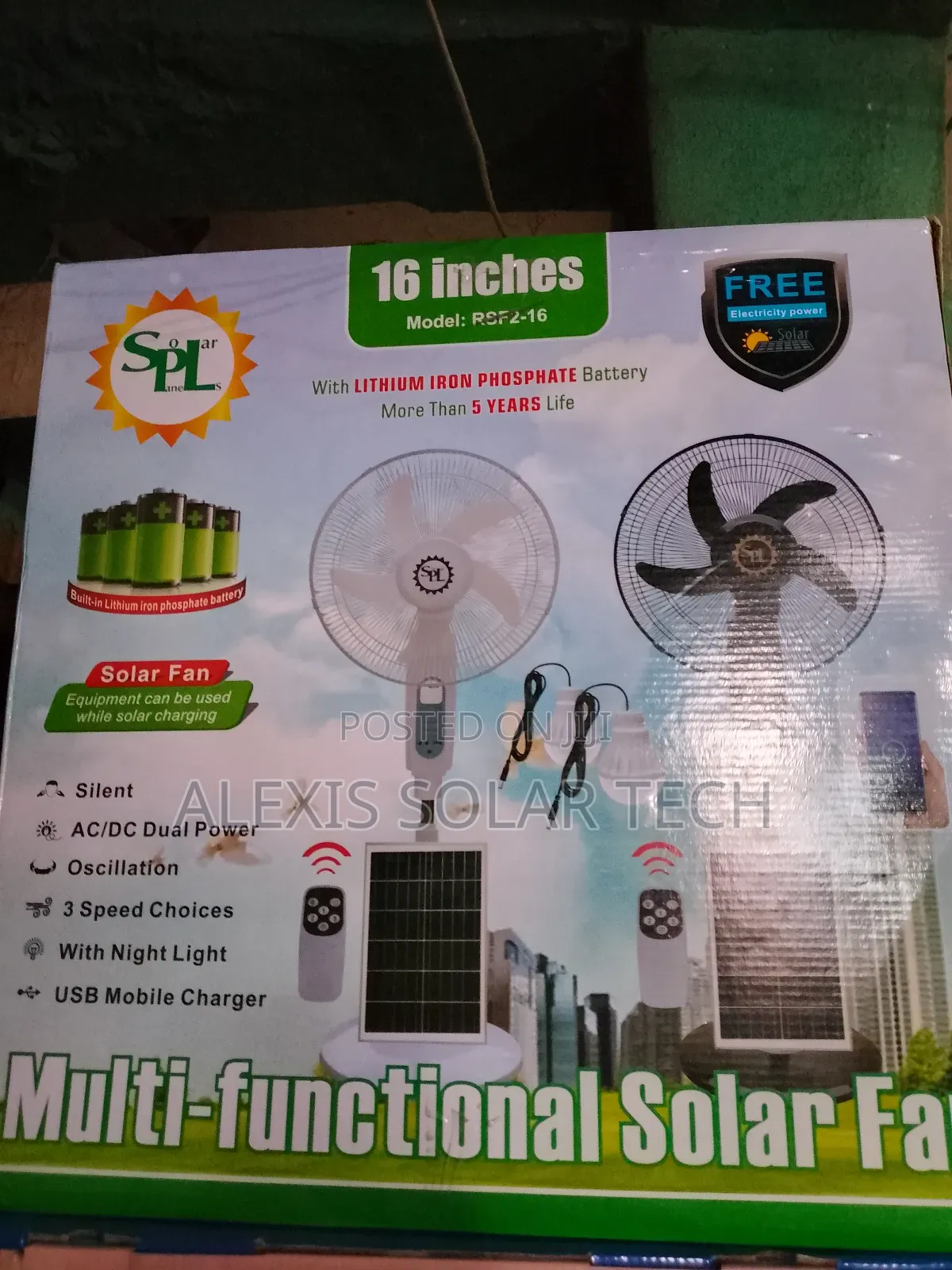 Solar Rechargeable Fan