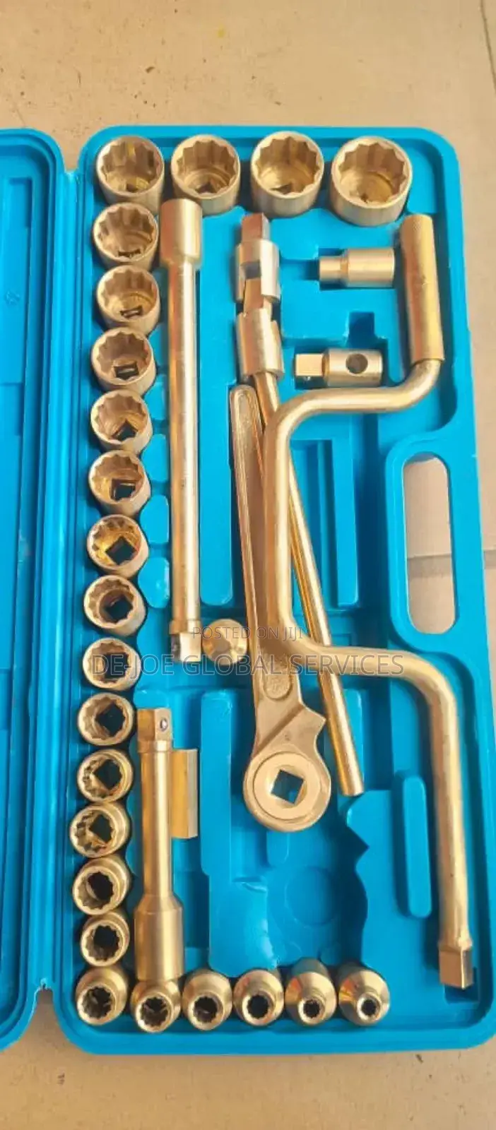 Non Sparking Socket Set 1/2" Drive Brass