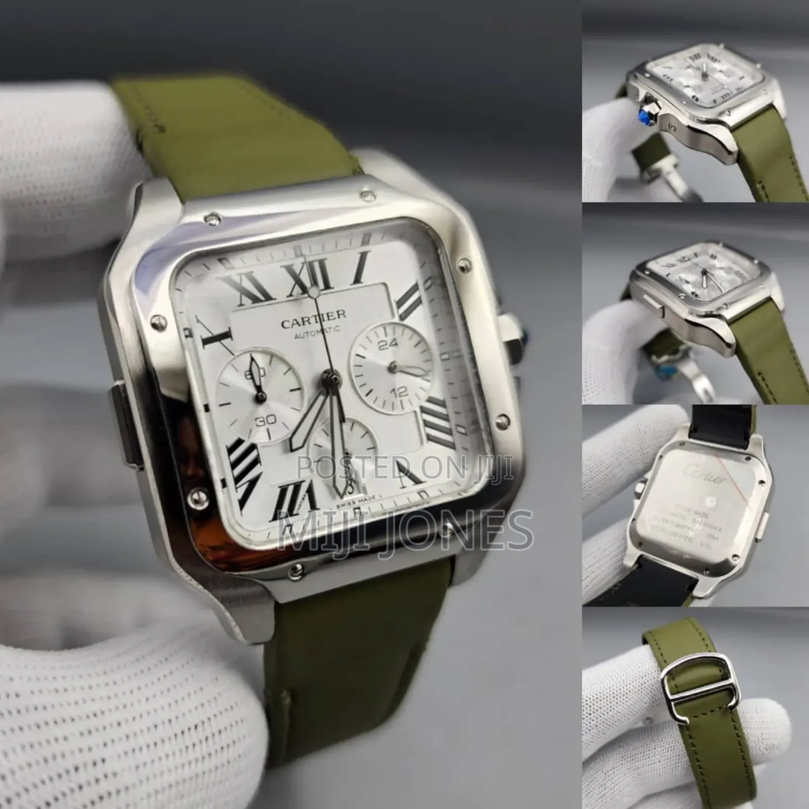 Cartier Santos De Large Model Green Strap