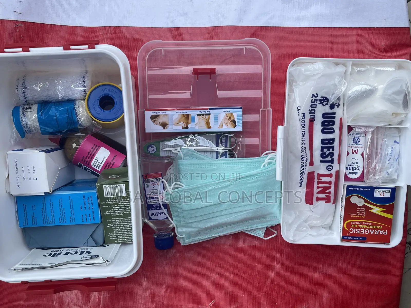 White Plastic Box First Aid Box With Kit