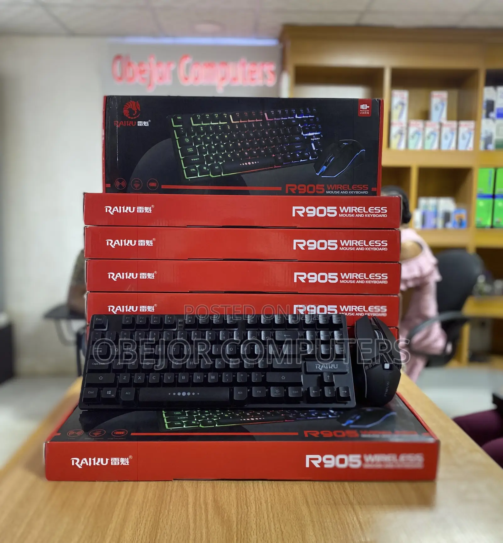 Raiku R905 Rechargeable Wireless Mouse and Keyboard Combo
