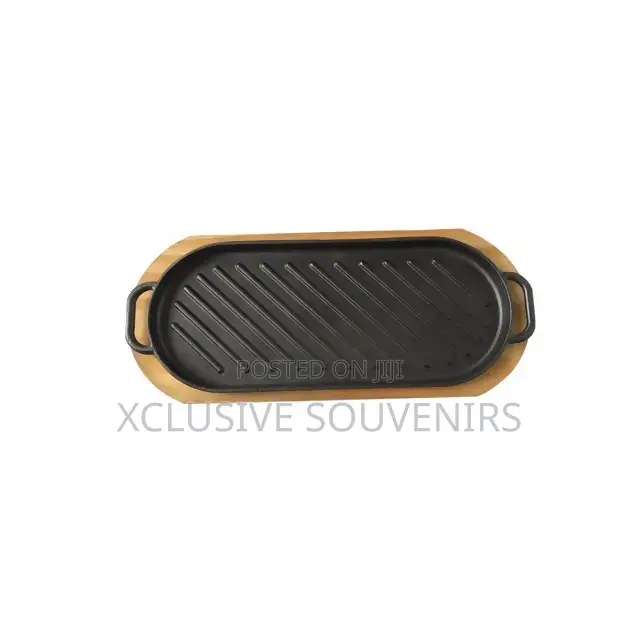 Oval Shape Cast Iron Sizzler Plate for Bars and Restaurants