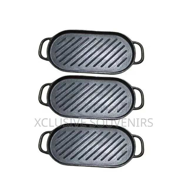 Oval Shape Cast Iron Sizzler Plate for Bars and Restaurants