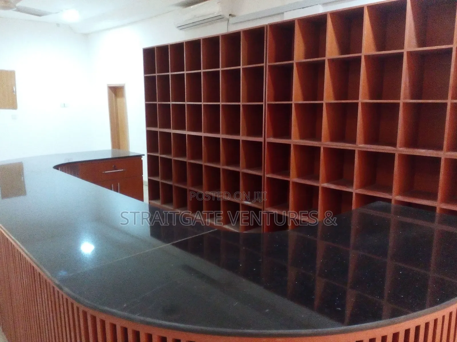 Campus Library Reception Desk/Shelf Set
