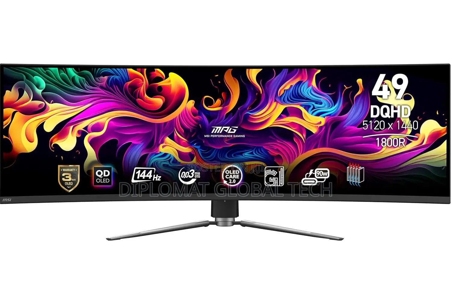 Msi MPG 491cqp Qd-Oled 49 Inch Curved Gaming Monitor Black