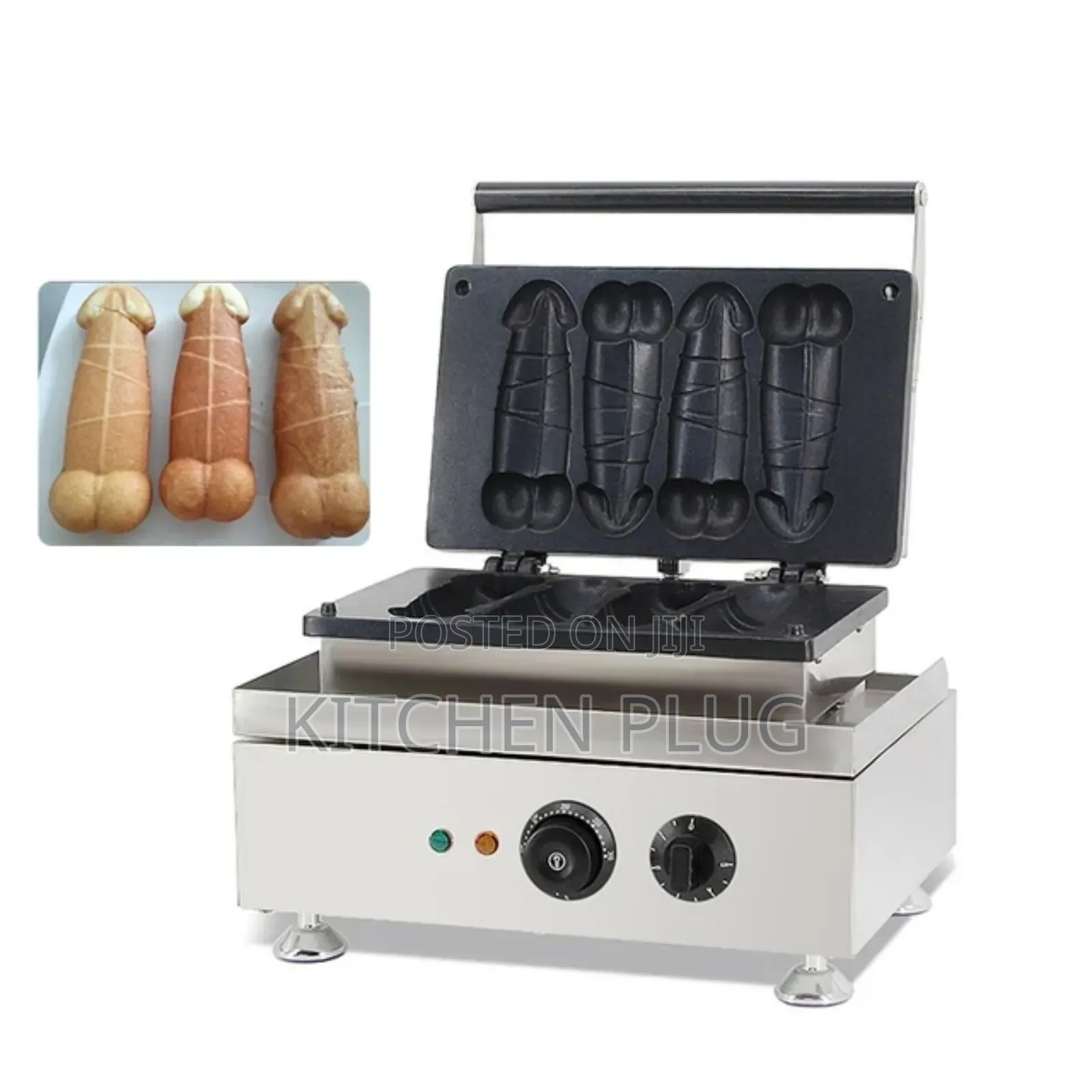 4-holes Industrial Electric Man-hood Waffle Machine