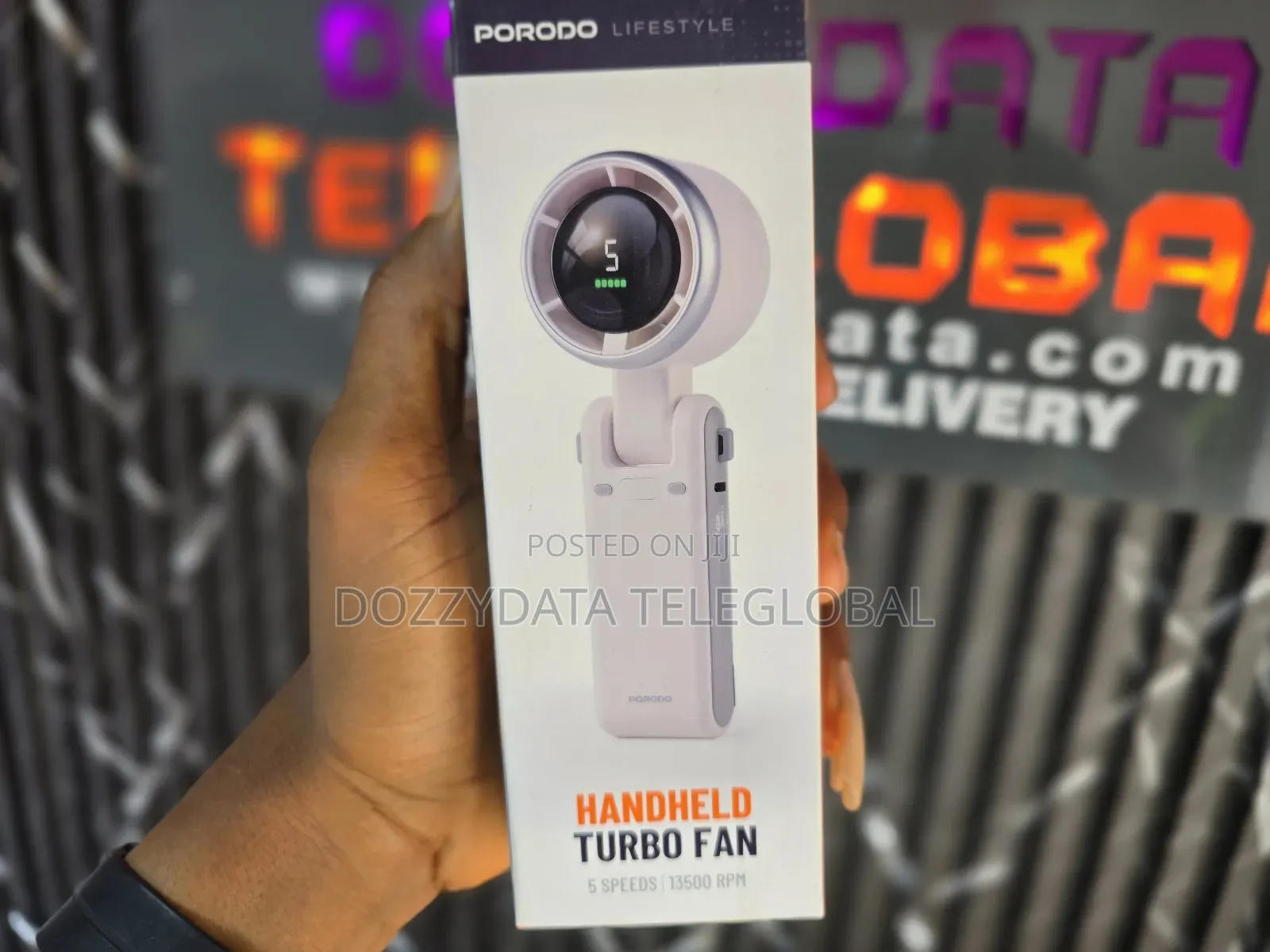 Porodo Handheld Turbo Fan 5 Speeds 13500 RPM