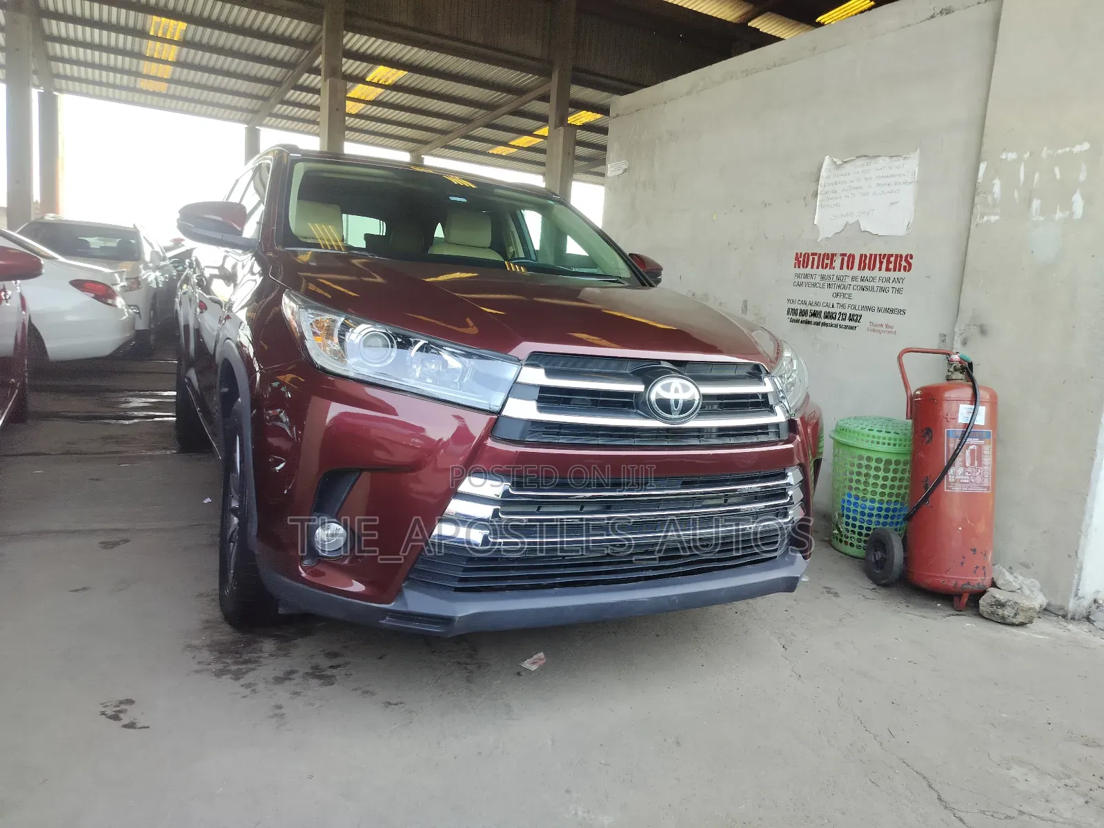 Toyota Highlander XLE 4x2 V6 (3.5L 6cyl 8A) 2017 Burgundy