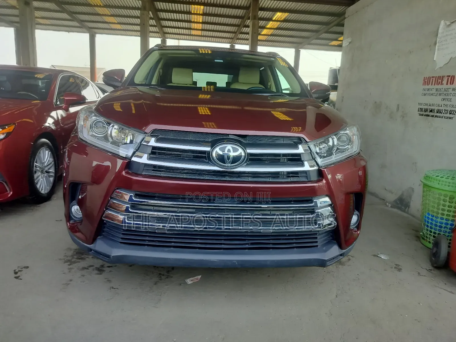Toyota Highlander XLE 4x2 V6 (3.5L 6cyl 8A) 2018 Burgundy