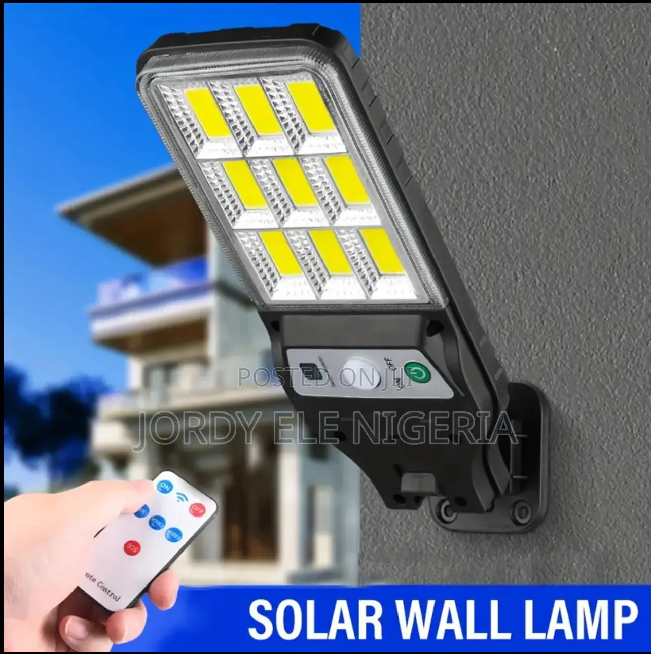 Solar LED Wall Light, With Motion Sensor Remote Control.