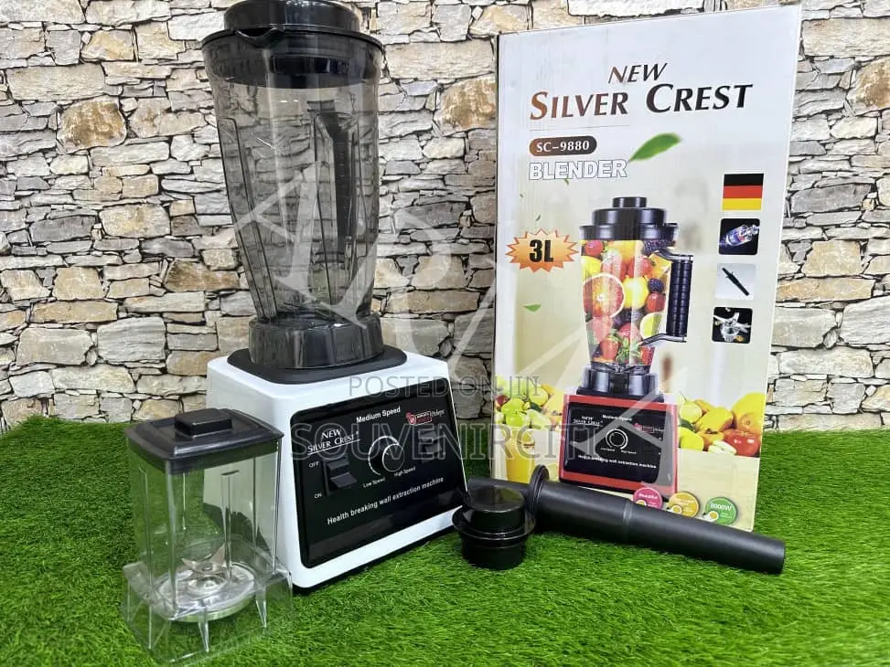 8,000W (3L Jar) High Quality Silver Crest Blender Two Cups