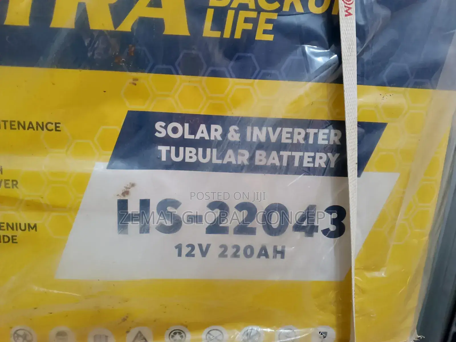 India Tubular Tall Battery 220AH