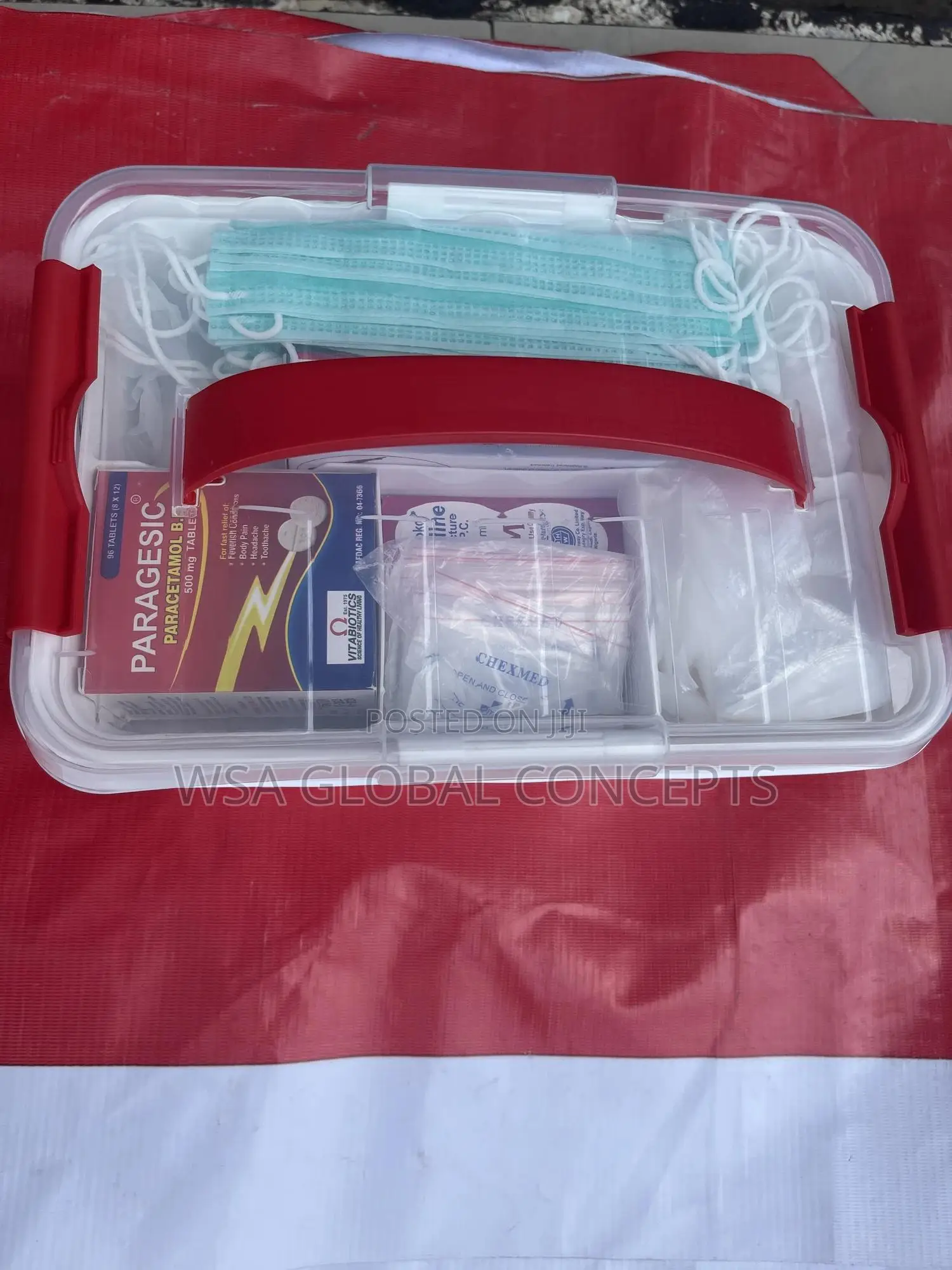 White Plastic Box First Aid Box With Kit