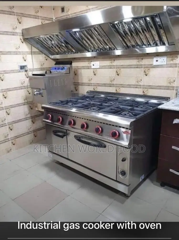 6burner Industrial Gas Cooker With Oven