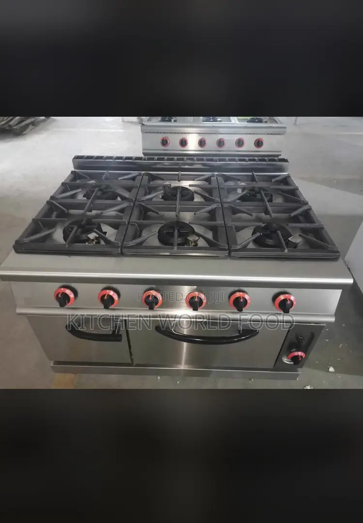 6burner Industrial Gas Cooker With Oven