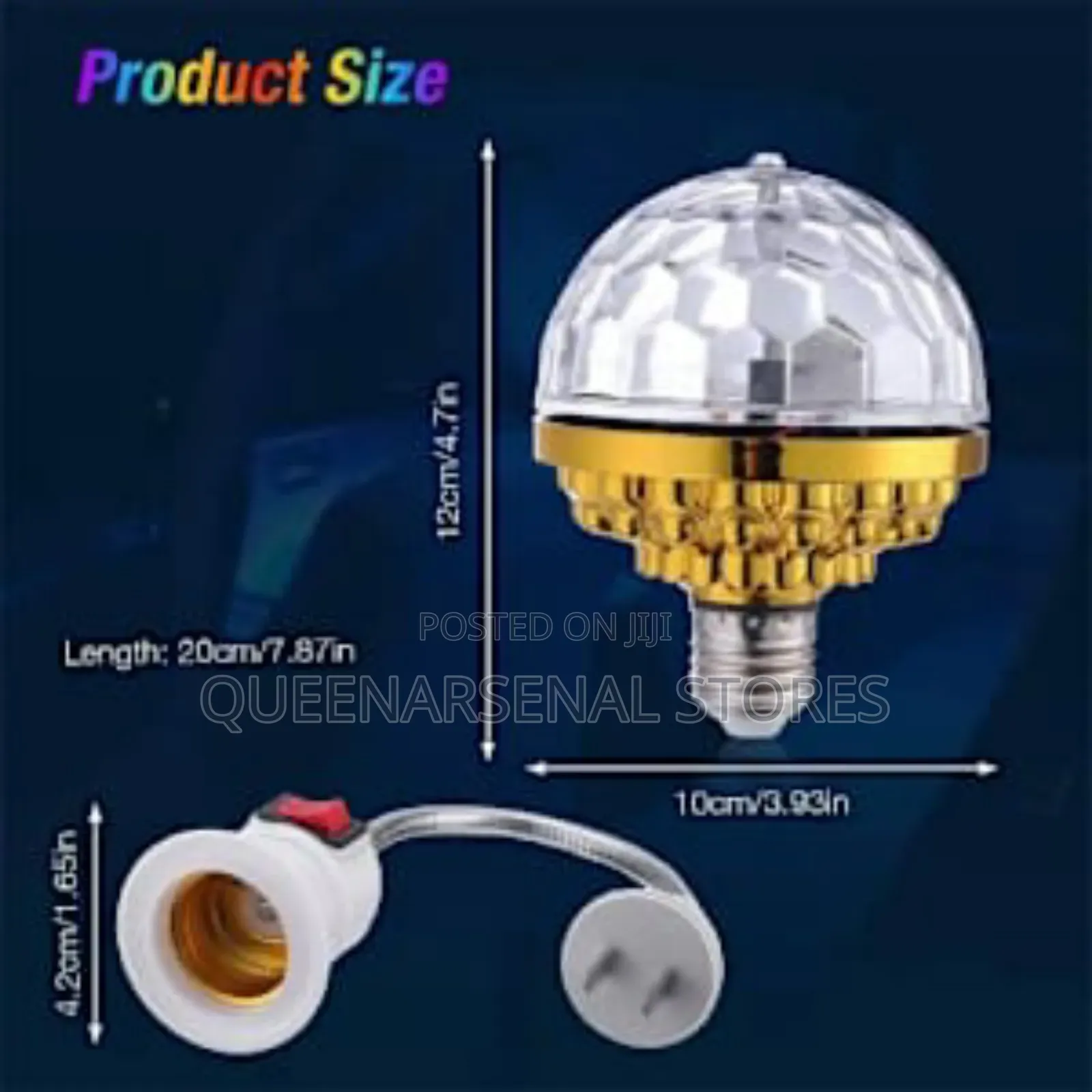 Colourful Rotating Bulb Light