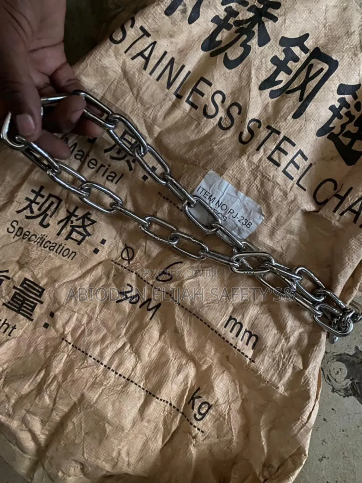 Stainless Steel Chain 6MM by 30 Meters in Bag