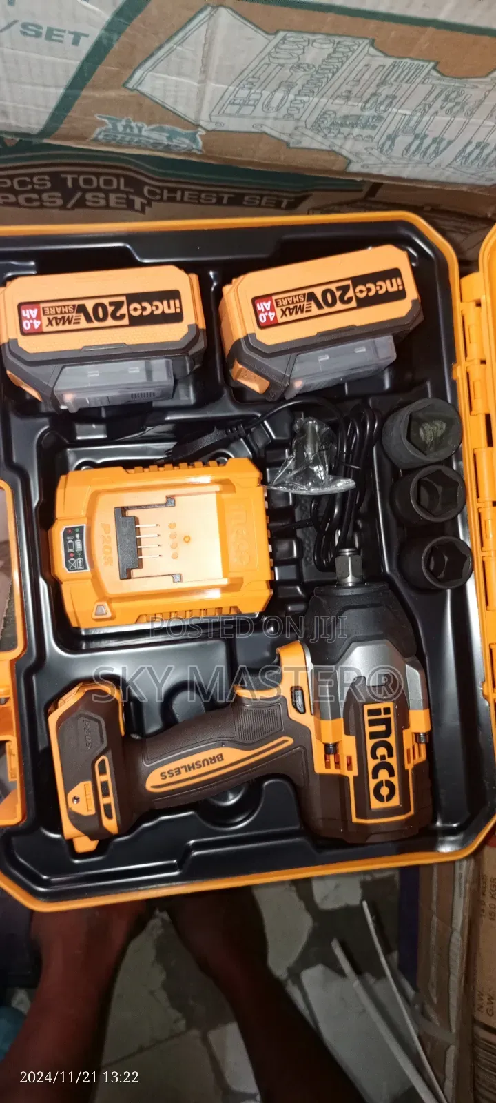 Ingco Cordless Impact Wrench With 4.0ah Battery