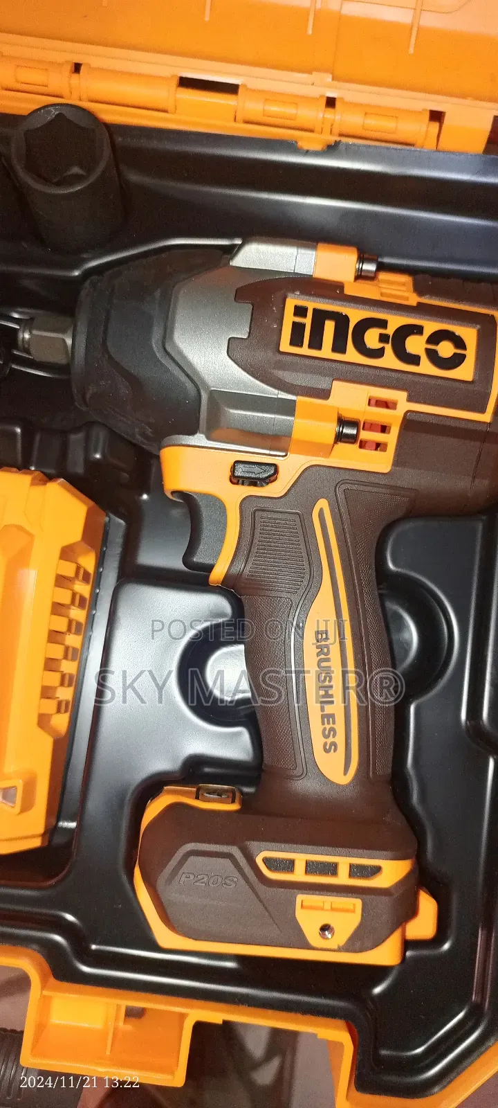 Ingco Cordless Impact Wrench With 4.0ah Battery