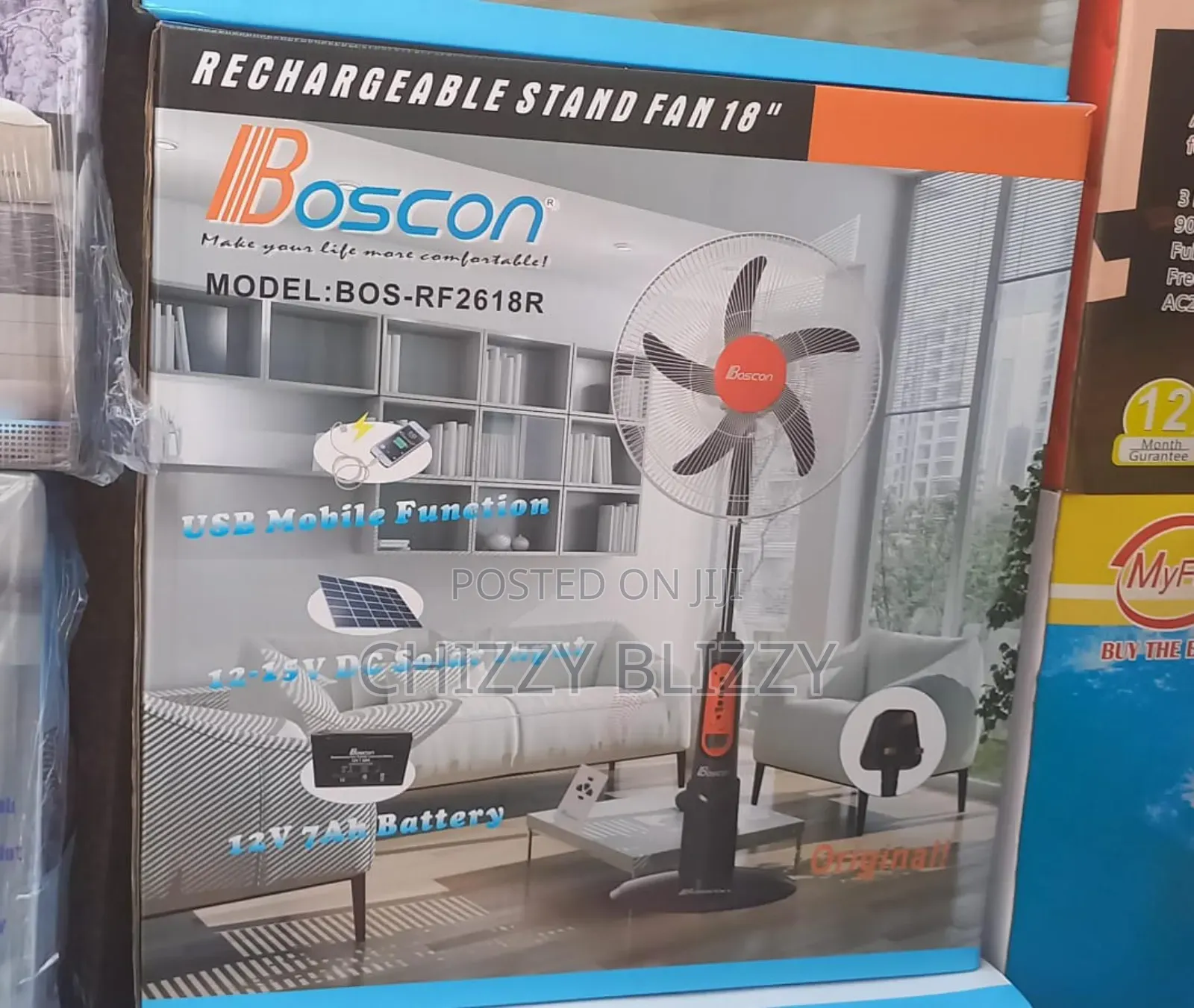 Boscon Rechargeable Fan 18inch