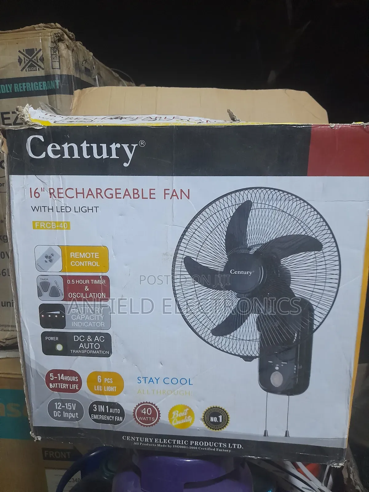16 Inches Rechargeable Century Wall Fan
