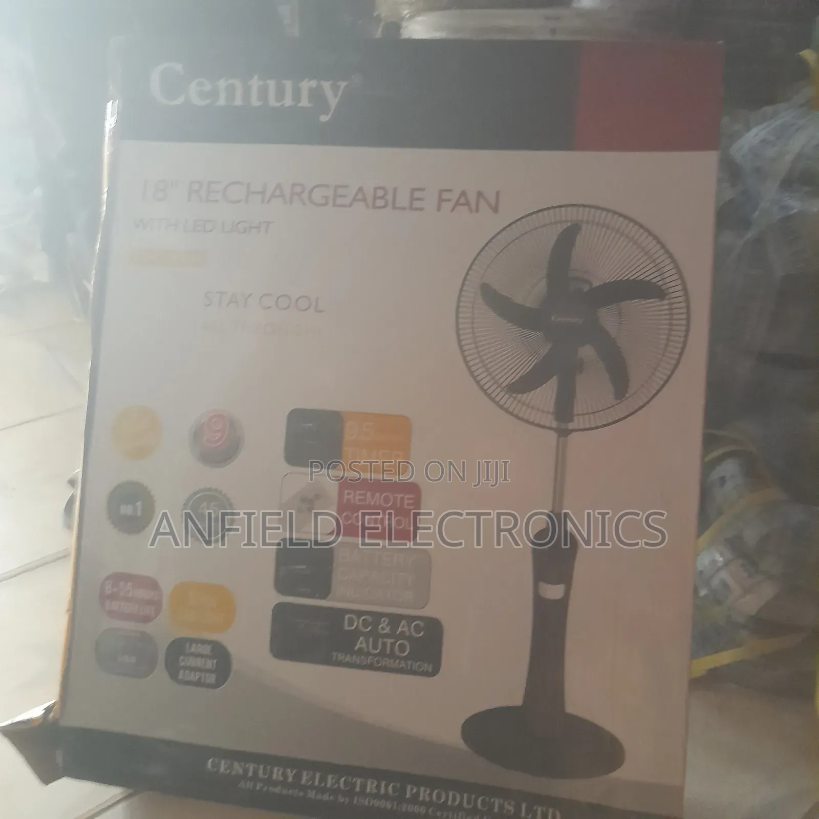18 Inches Rechargeable Standing Fan