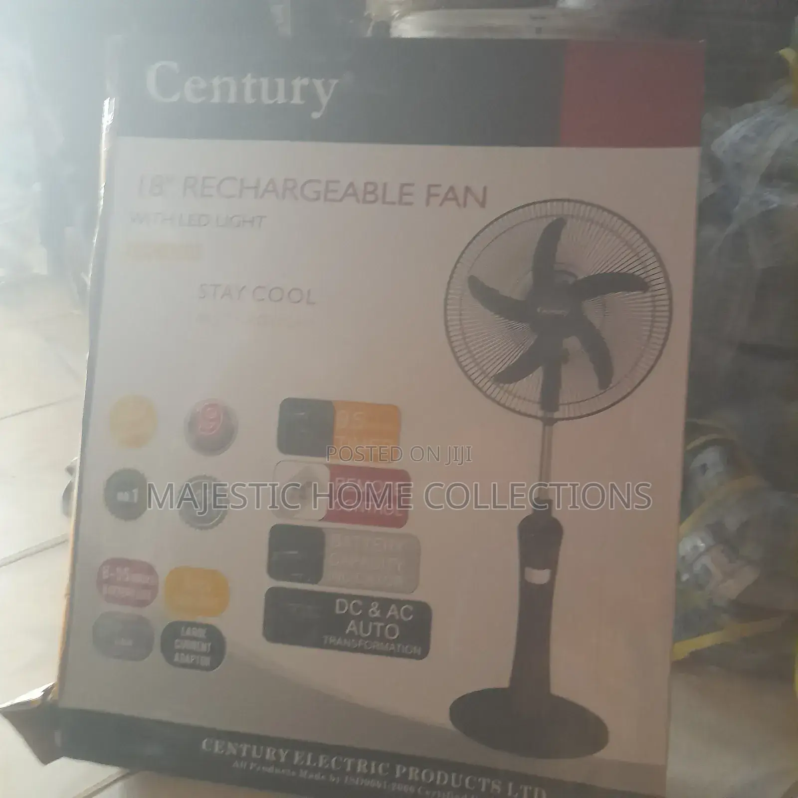 18 Inches Rechargeable Standing Fan