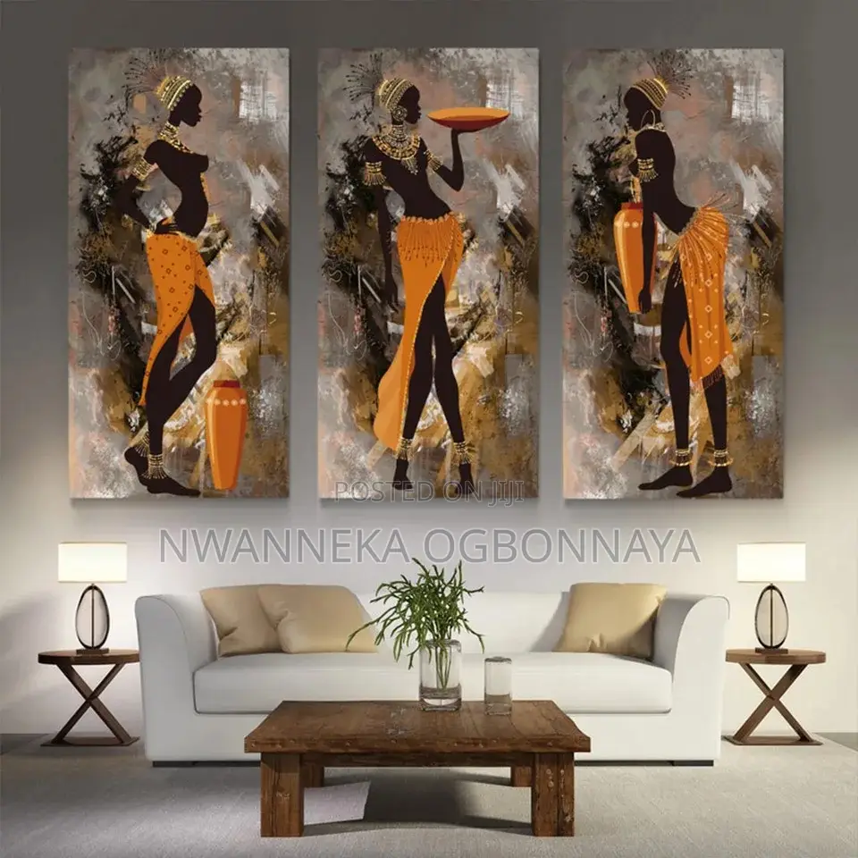 African Girl Canvas Ethnic Painting Art