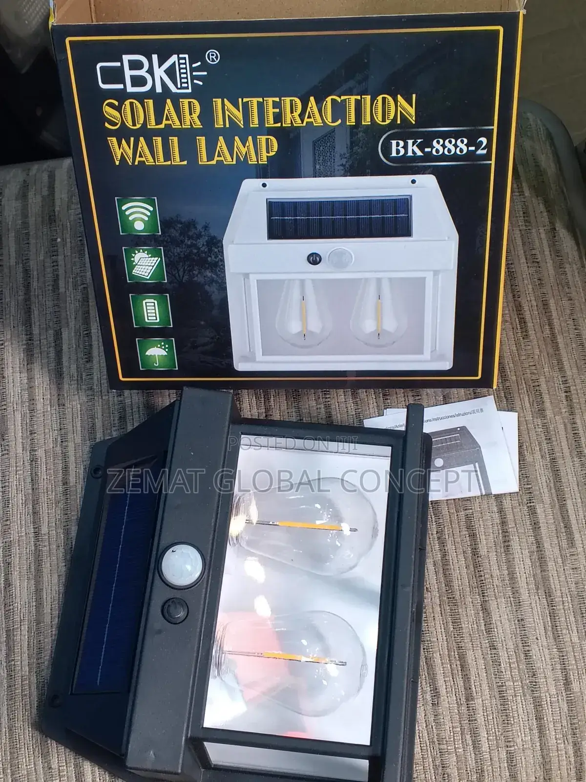 Outdoor Fence and Wall Solar Lights Double