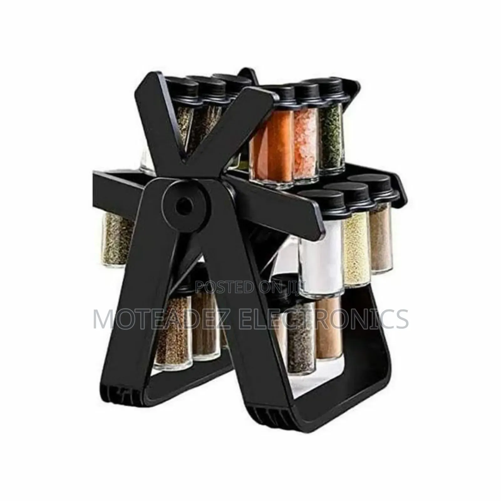 18 PCS 360° Rotating Seasoning Spice Jar With Storage Rack