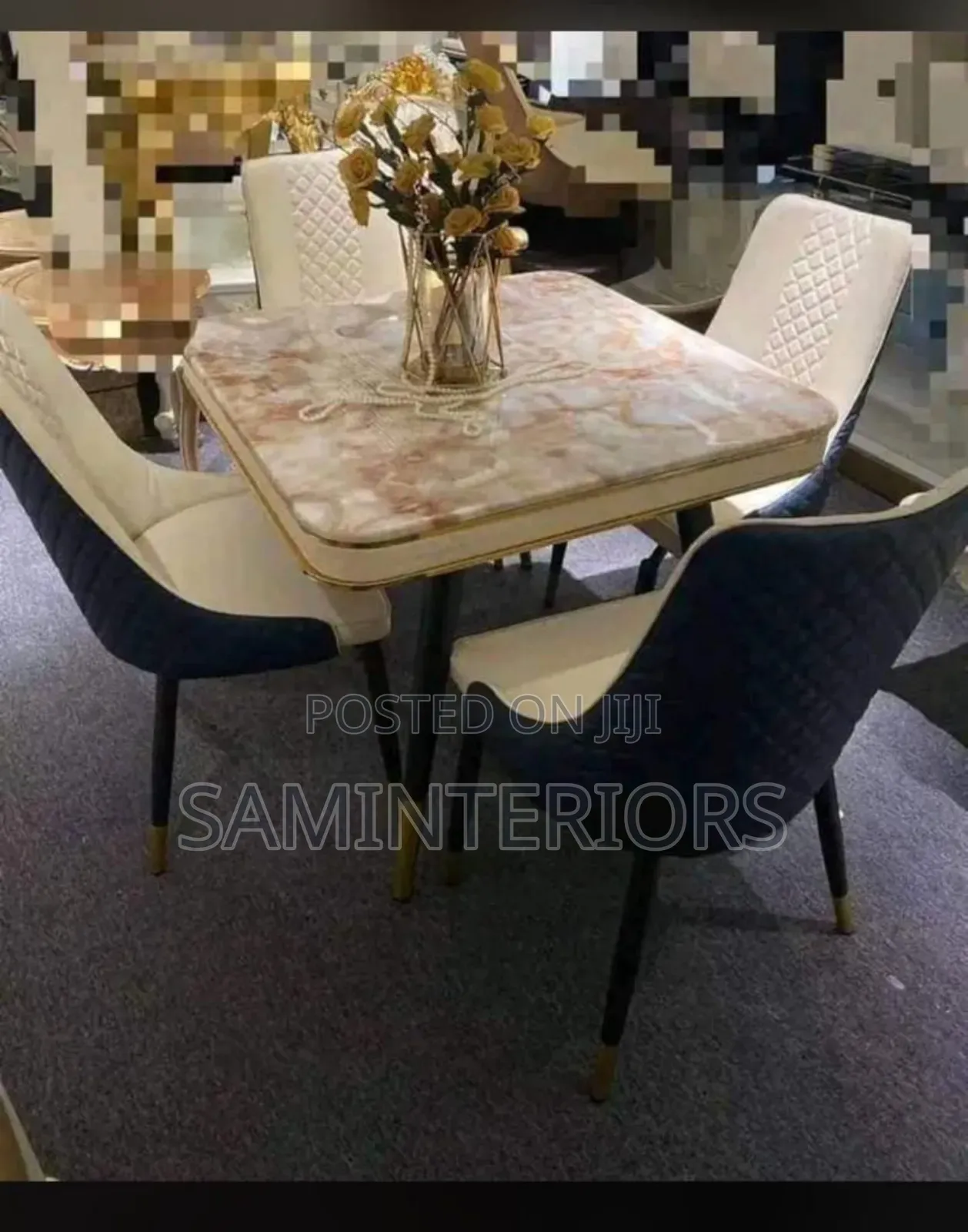 Very Strong Modern Marble Dining by Four