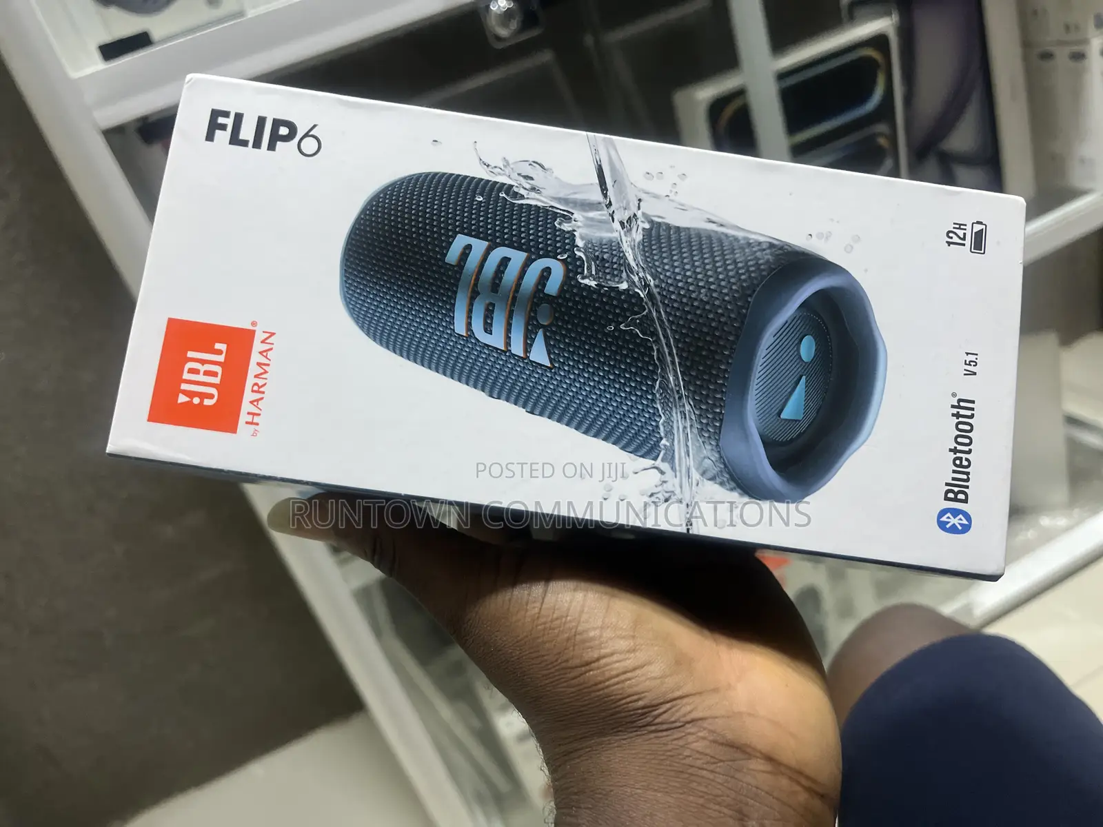 JBL Flip 6 Portable Waterproof Bluetooth Speaker (Blue)