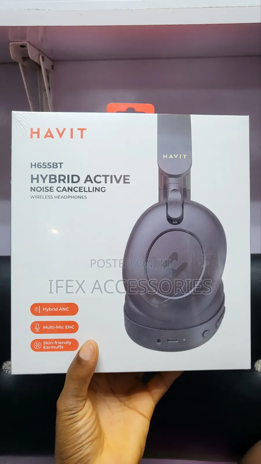 Havit H655bt Pro Anc Over Ear Noise Cancelling Wireless Blue