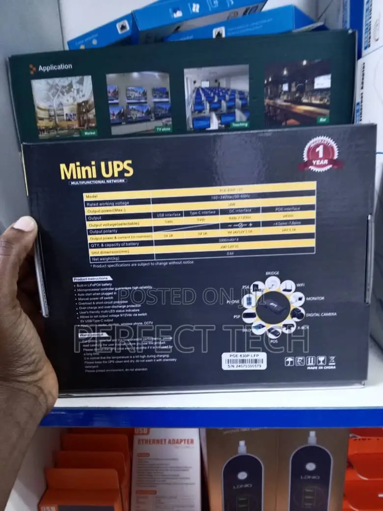 SKE 20,000mah Mini UPS Type-C Supply and POE LAN PORT