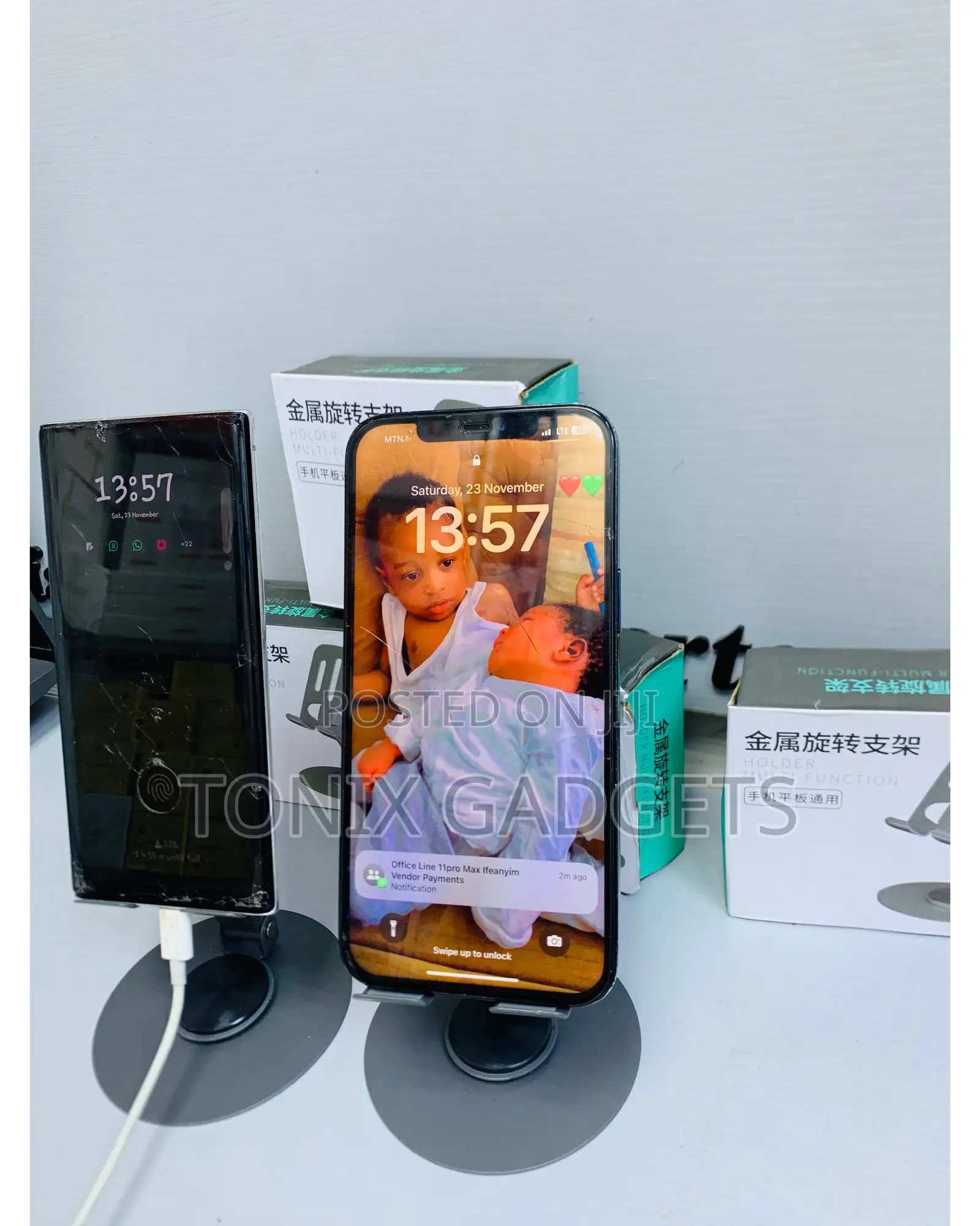 Multi-Function Rotational Phone Holder for Phone/Tablet