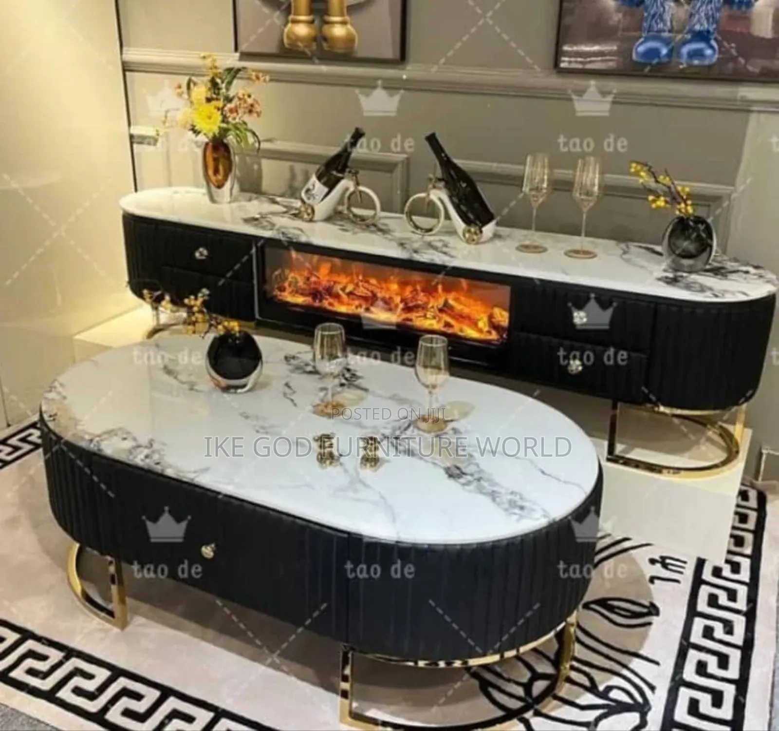 Set of Turkish Tv Stand With Center Table to Match