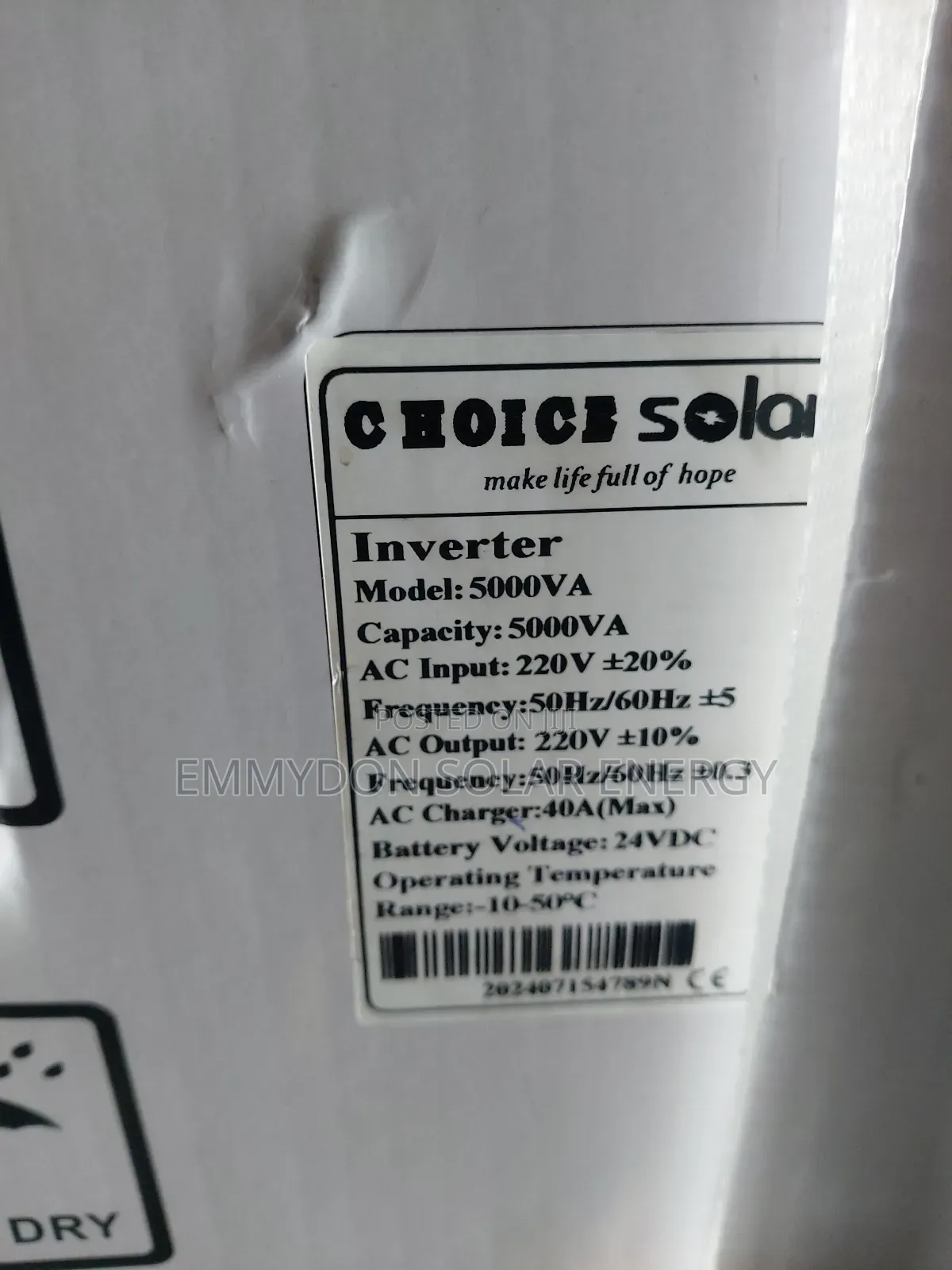 Choice Inverter 5kva 48V Non Hybrid