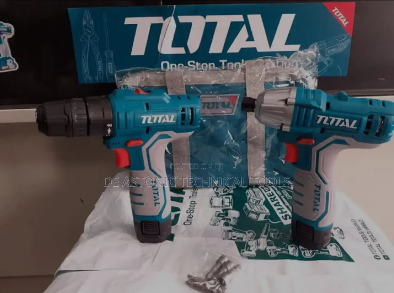 Total Cordless Impact Driver and Lithium Ion Drill-12v