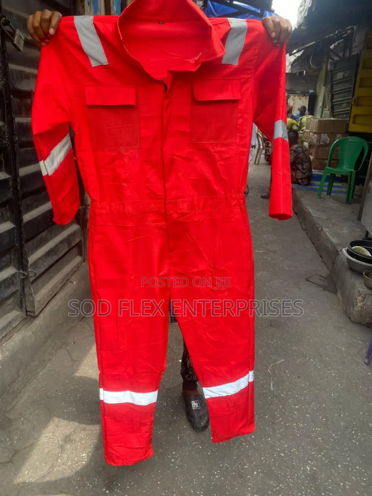Red Quality Safety Overall With Reflector