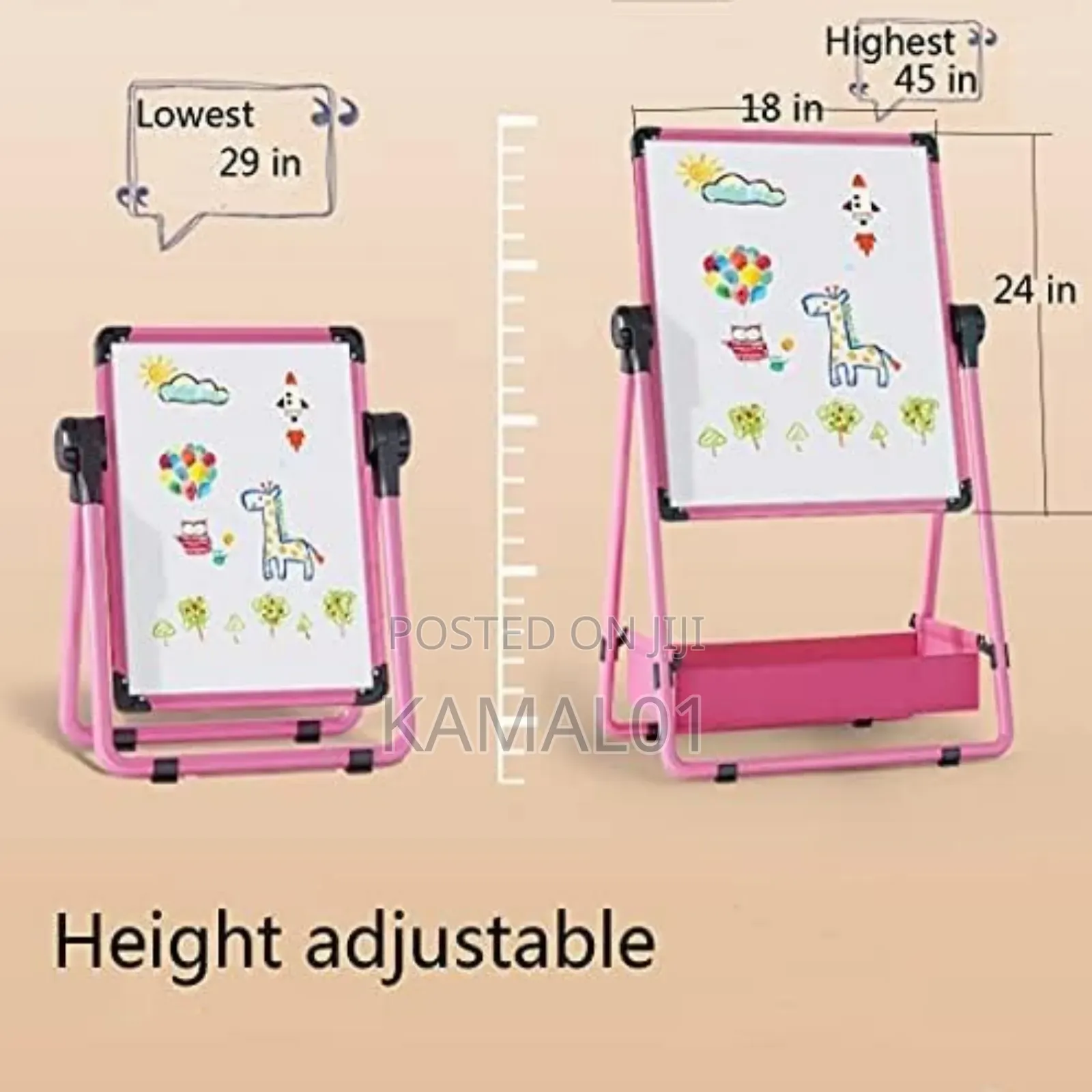 Dry Erase Easel Whiteboard and Chalk Board