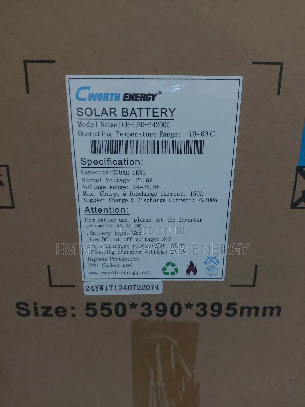 Original Cworth 5kwh 24V Lithium Iron Battery